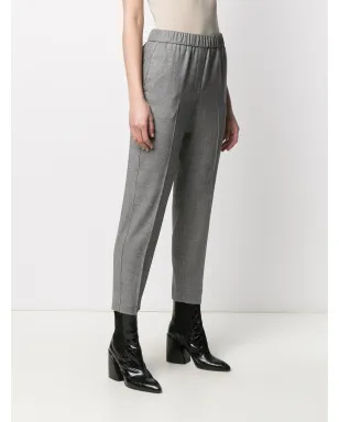 Peserico elasticated-waistband tailored trousers - Grey - サムネイル3