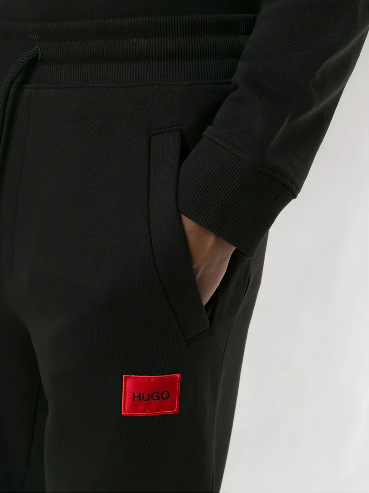 BOSS ロゴパッチ コットン トラックパンツ - ブラック - 画像5
