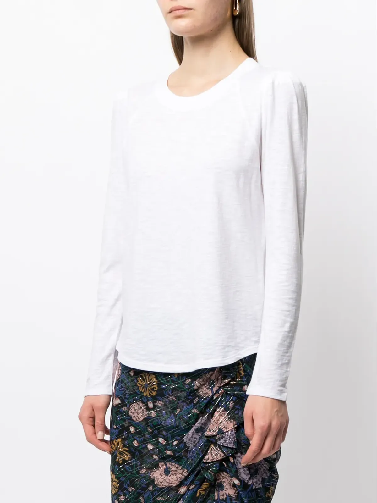 Veronica Beard ラウンドネック長袖Tシャツ - ホワイト - 画像3