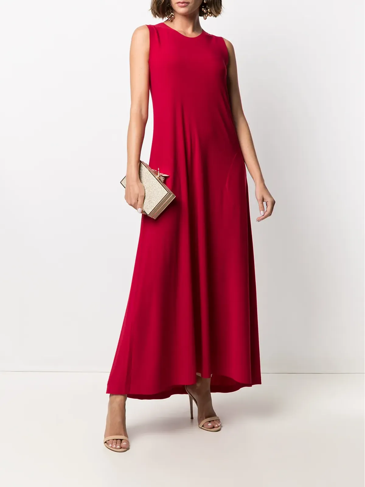 Norma Kamali sleeveless long swing dress - 画像2