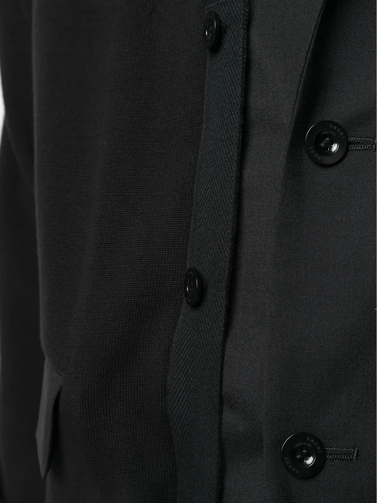 sacai レイヤードボタンフロントカーディガン - 画像5