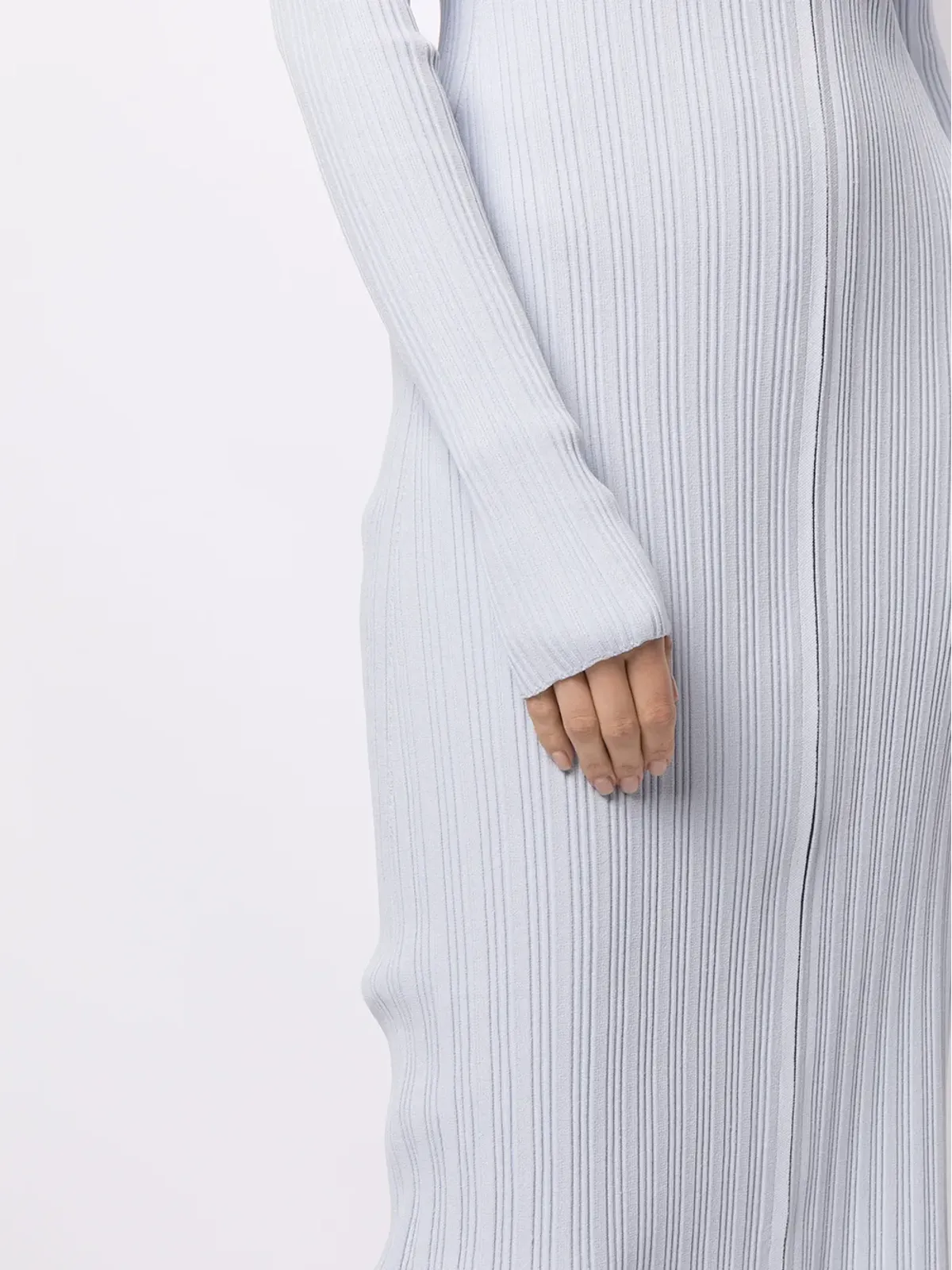 Proenza Schouler White Label リブ編みニットカーディガン風ワンピース - ブルー - 画像5