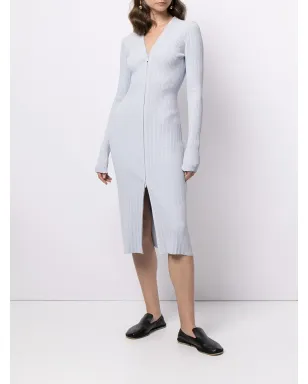 Proenza Schouler White Label リブ編みニットカーディガン風ワンピース - ブルー - サムネイル2