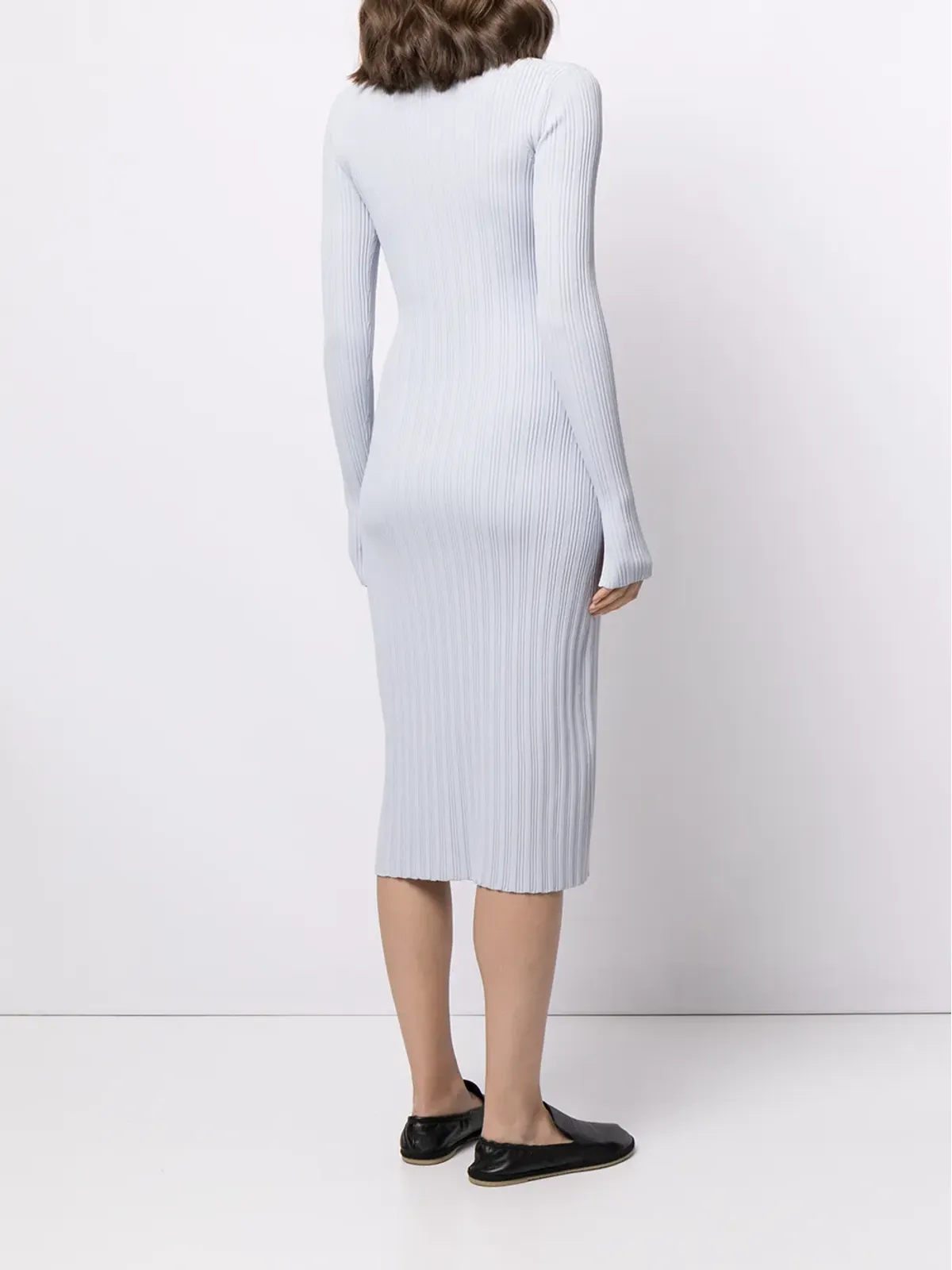 Proenza Schouler White Label リブ編みニットカーディガン風ワンピース - ブルー - 画像4