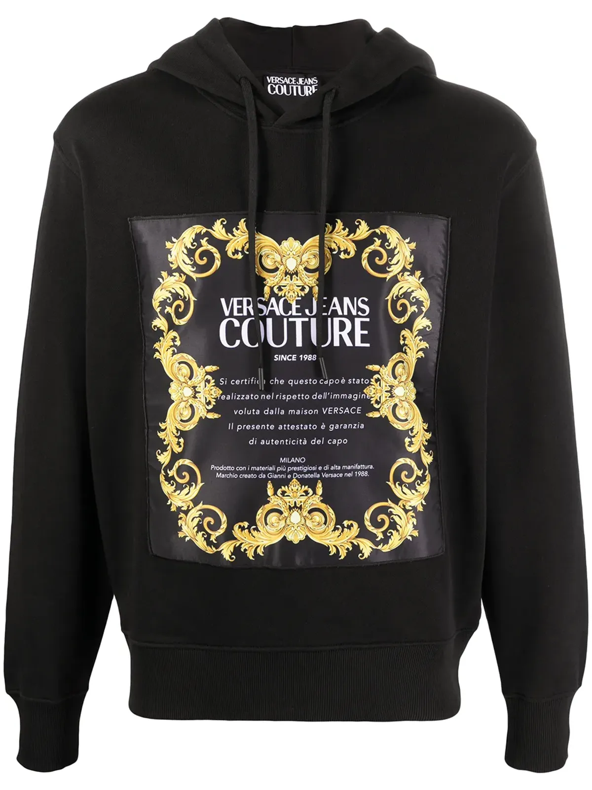 Versace Jeans Couture バロックロゴプリントフーディー - 画像1