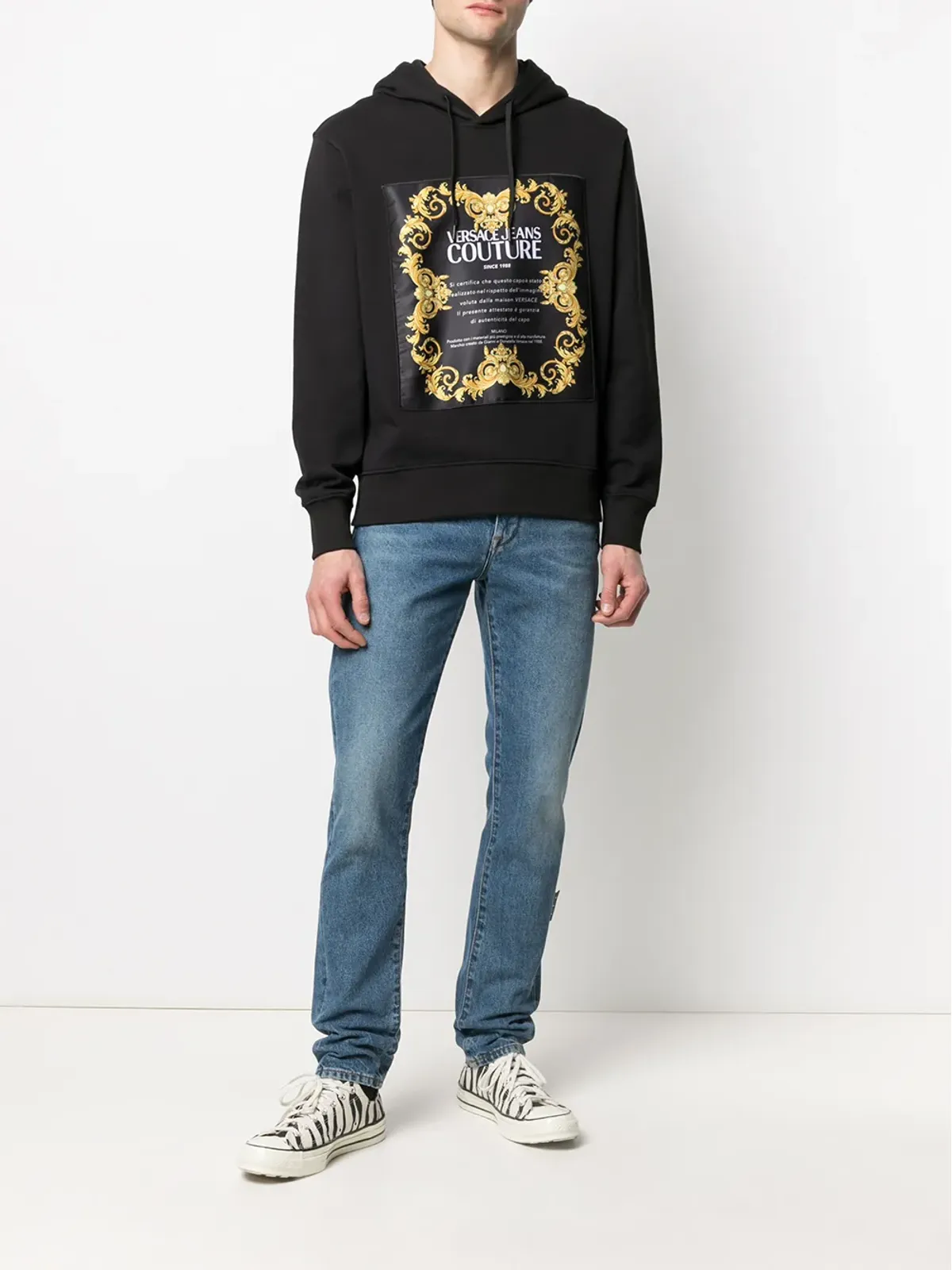 Versace Jeans Couture バロックロゴプリントフーディー - 画像2