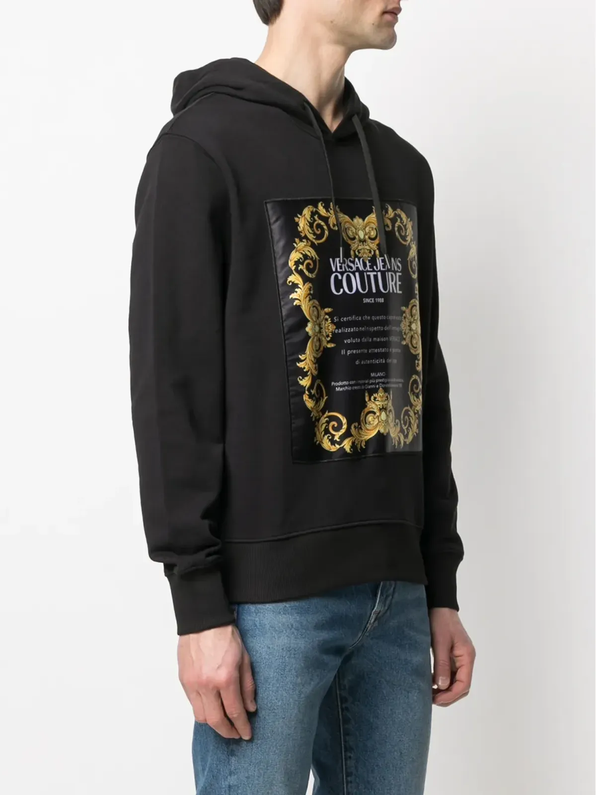 Versace Jeans Couture バロックロゴプリントフーディー - 画像3