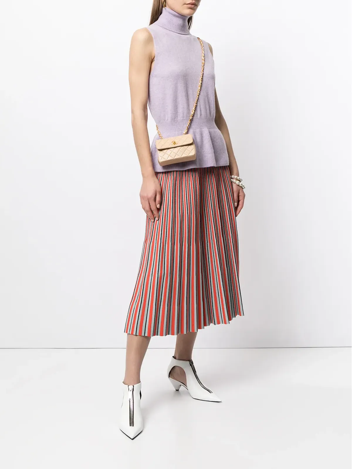 CHANEL ビンテージ 1990年 ダイヤモンドキルト ミニバッグ - 画像2