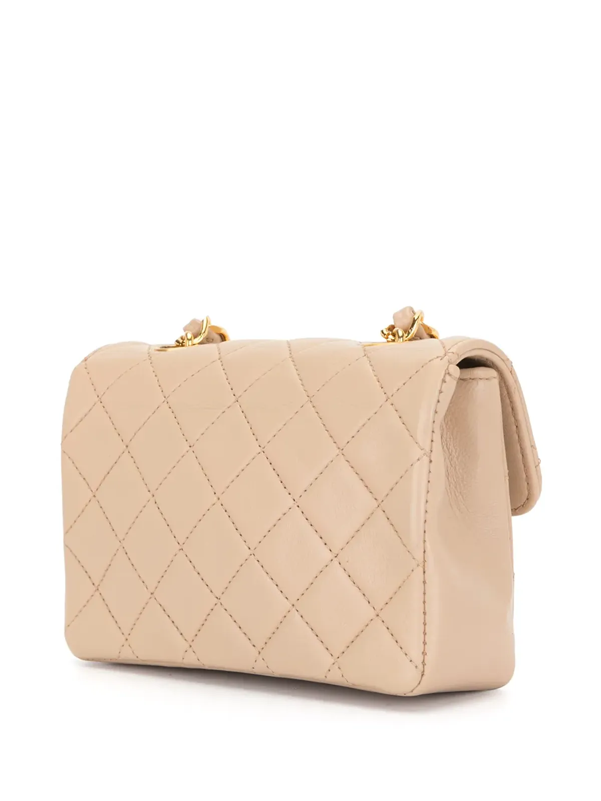 CHANEL ビンテージ 1990年 ダイヤモンドキルト ミニバッグ - 画像3