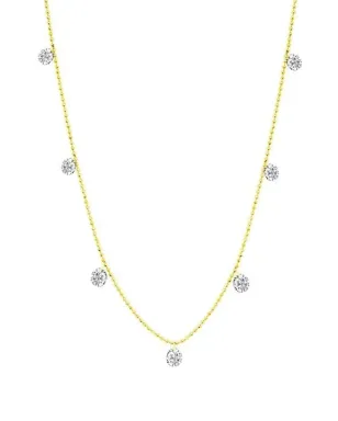 graziela 18K イエローゴールド フローティングダイヤモンド ネックレス - サムネイル1