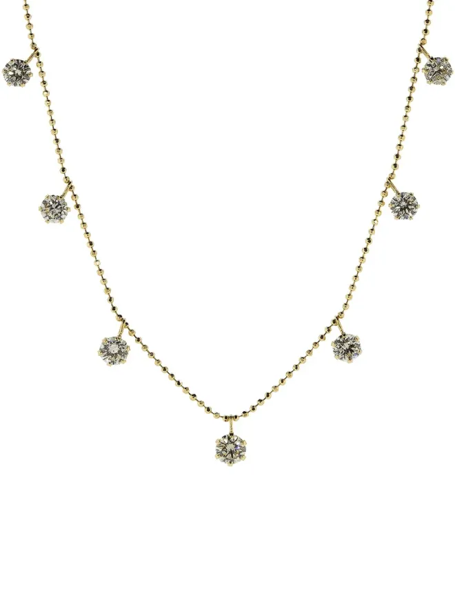 graziela graziela 18K イエローゴールド フローティングダイヤモンド ネックレスの商品画像
