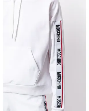 Moschino ロゴストライプ ドローストリングフーディ - サムネイル5