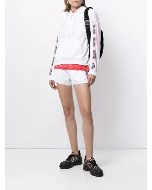 Moschino ロゴストライプ ドローストリングフーディ - サムネイル2