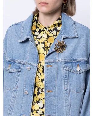 CHANEL Pre-Owned 花モチーフ CC ブローチ - サムネイル2