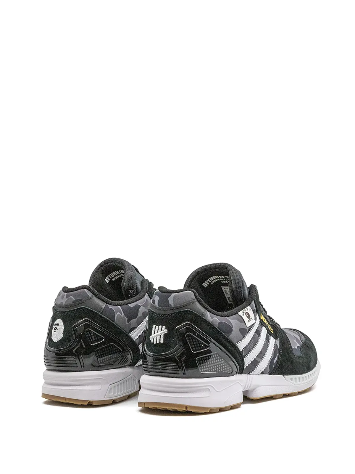 adidas x Bape x Undefeated ZX 8000 ブラック スニーカー - 画像3
