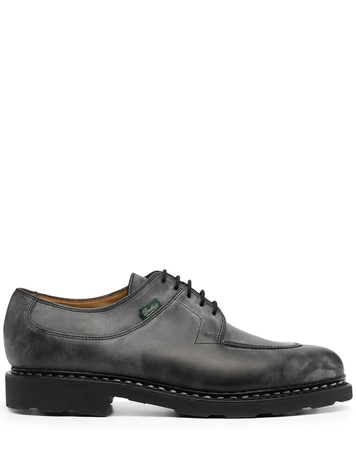 Paraboot ヴィンテージ加工レザー レースアップ ダービーシューズ - 画像1