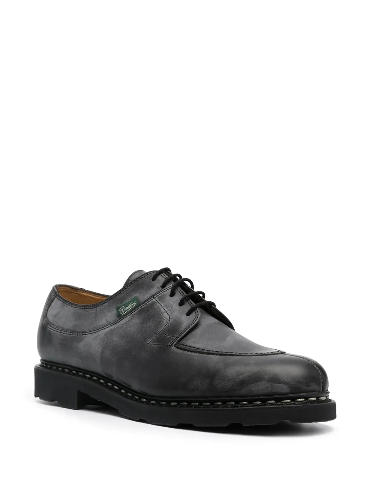 Paraboot ヴィンテージ加工レザー レースアップ ダービーシューズ - 画像2