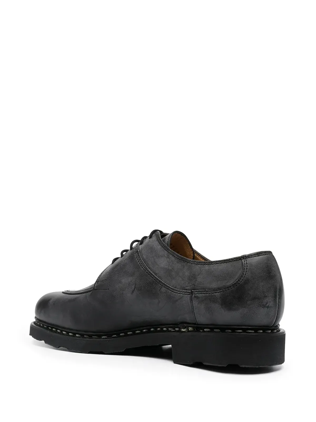 Paraboot ヴィンテージ加工レザー レースアップ ダービーシューズ - 画像3