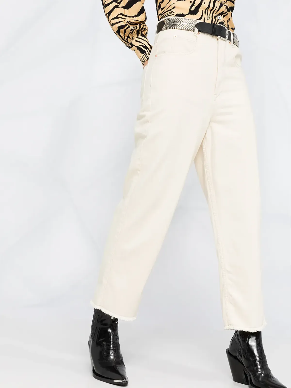 ISABEL MARANT ハイウエストストレートジーンズ - 画像5