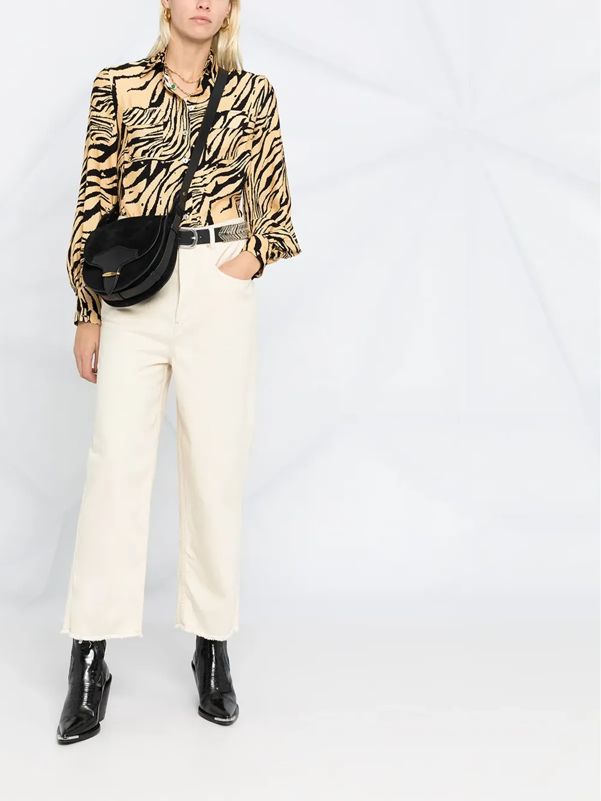 ISABEL MARANT ハイウエストストレートジーンズ - 画像2