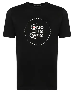 10 CORSO COMO ロゴプリント半袖Tシャツ ブラック - サムネイル1