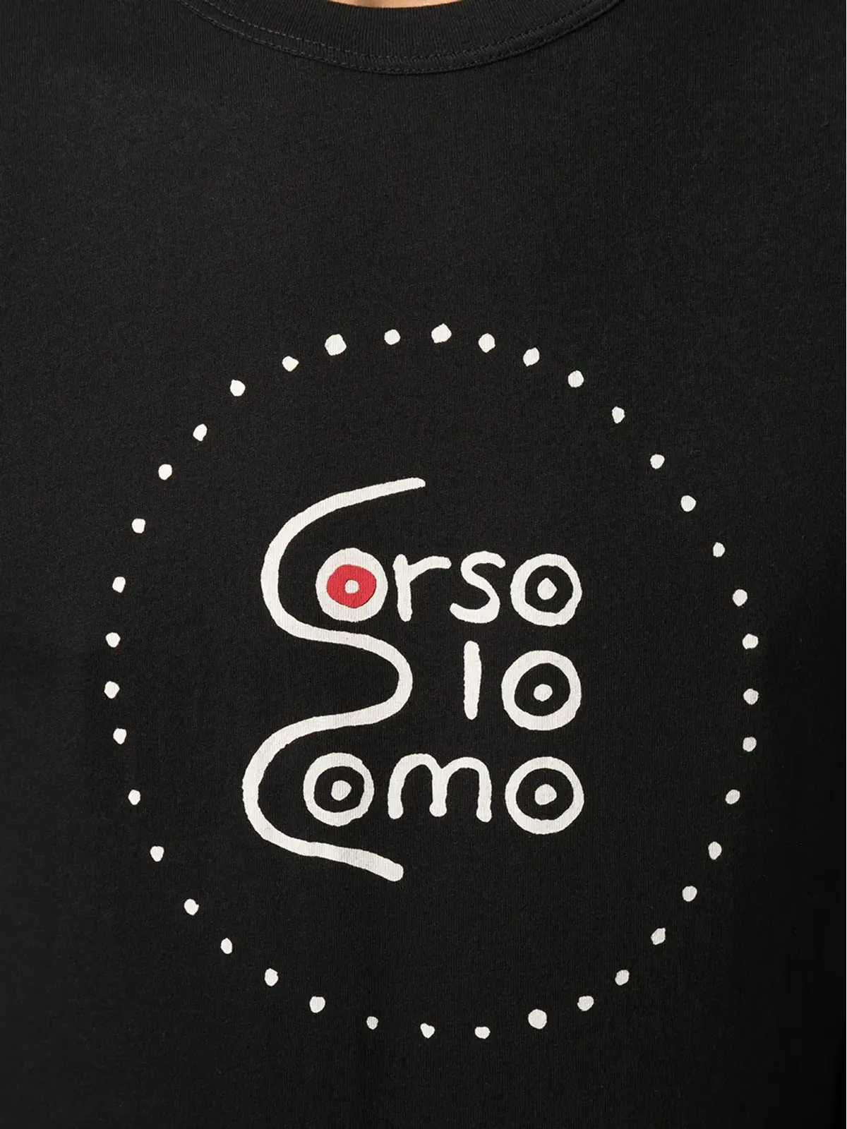 10 CORSO COMO ロゴプリント半袖Tシャツ ブラック - 画像5