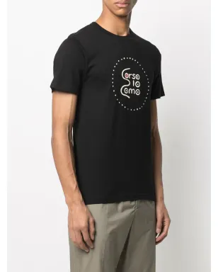 10 CORSO COMO ロゴプリント半袖Tシャツ ブラック - サムネイル3