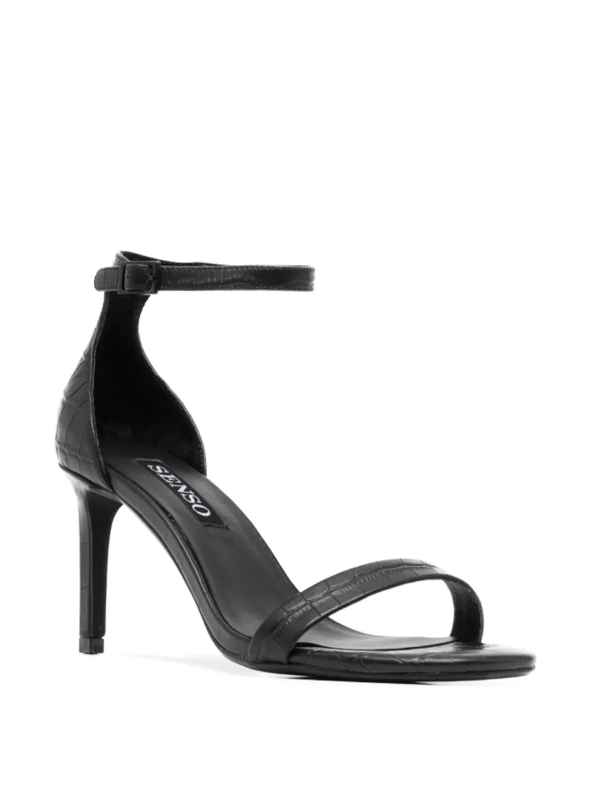 Senso Quelle III crocodile-effect leather sandals - Black - 画像2