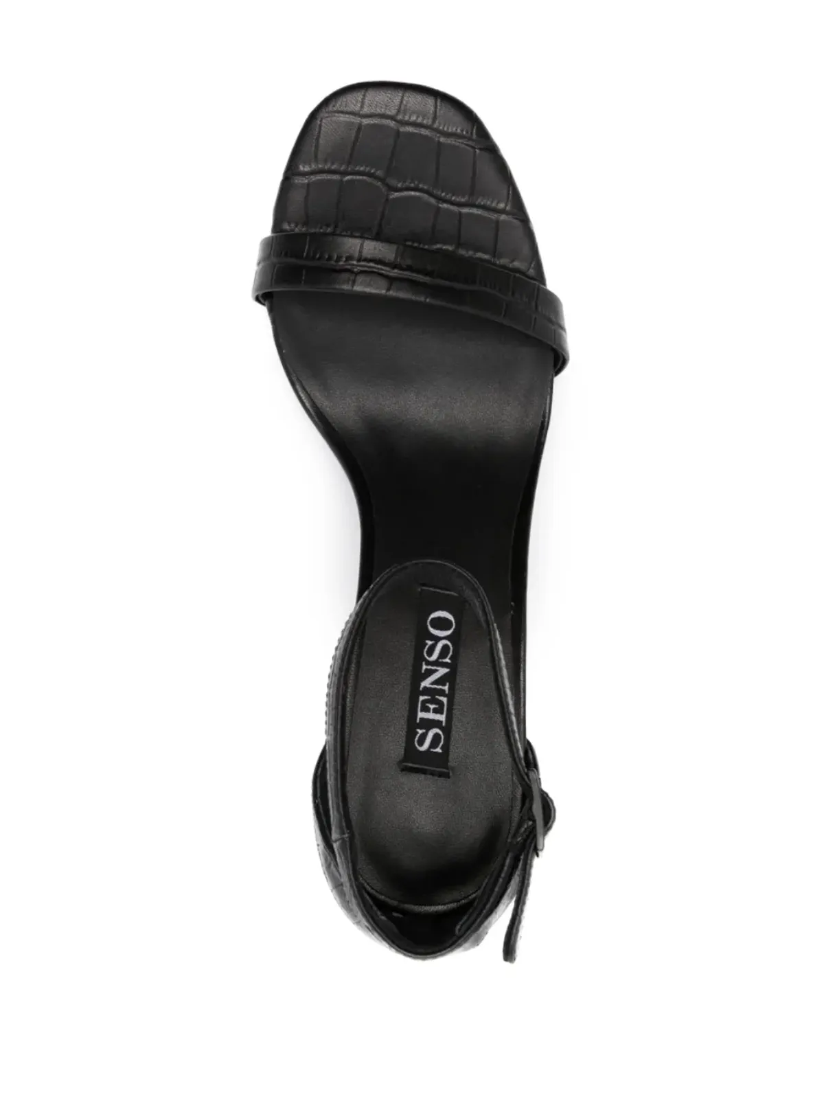 Senso Quelle III crocodile-effect leather sandals - Black - 画像4