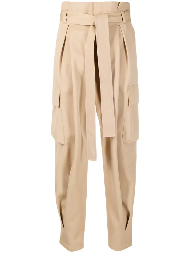 RED Valentino RED Valentino タイベルト付きカーゴパンツ - Brownの商品画像