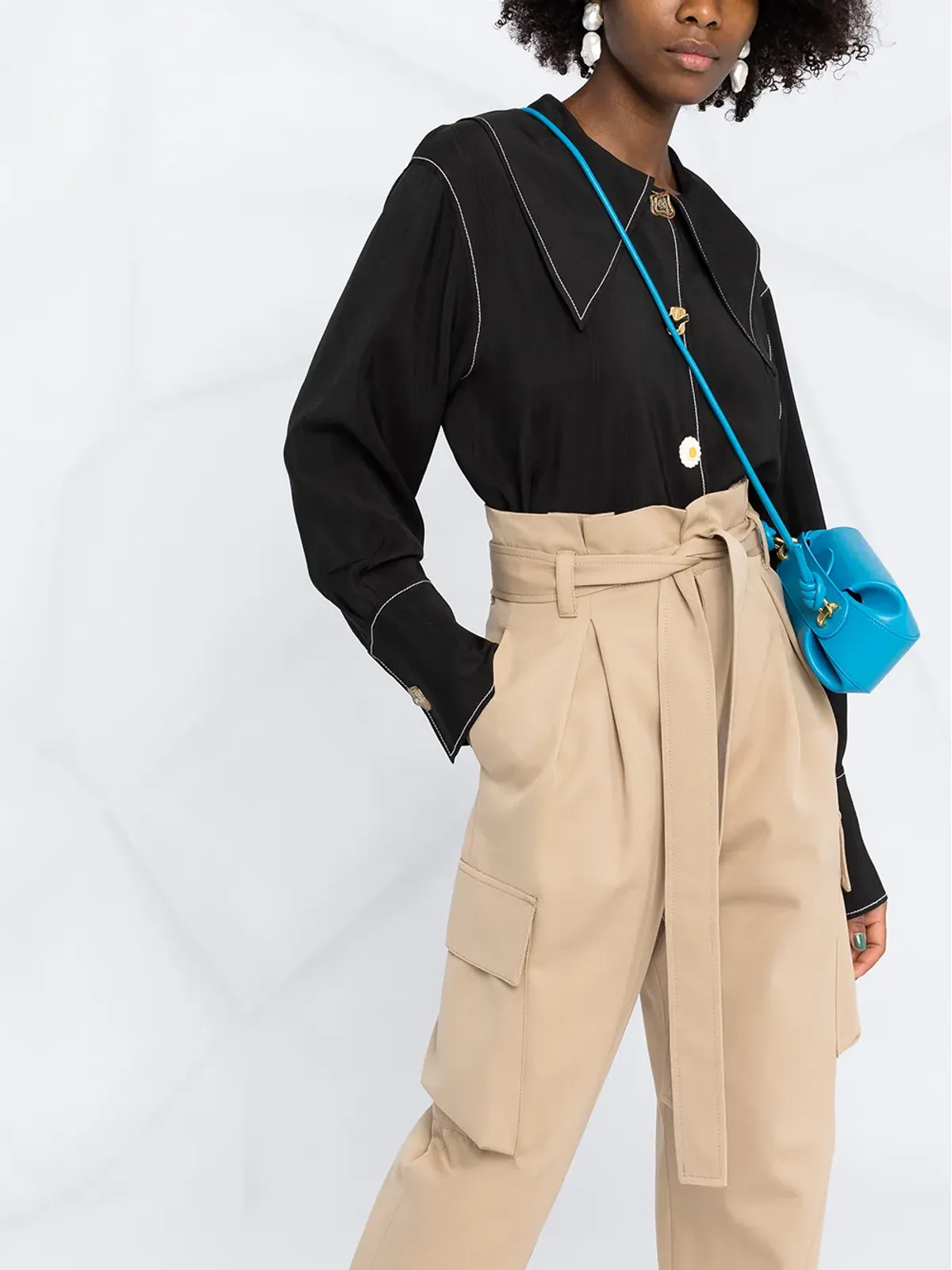 RED Valentino タイベルト付きカーゴパンツ - Brown - 画像5