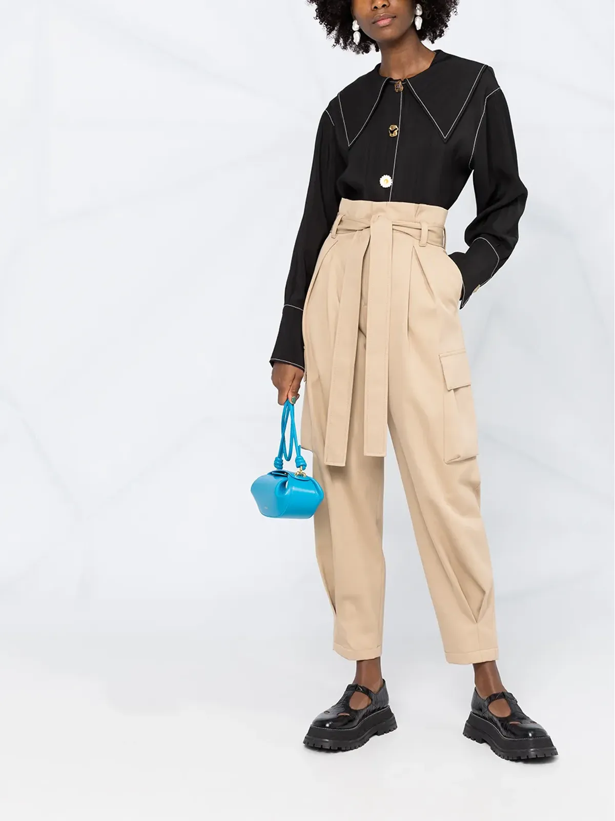 RED Valentino タイベルト付きカーゴパンツ - Brown - 画像2