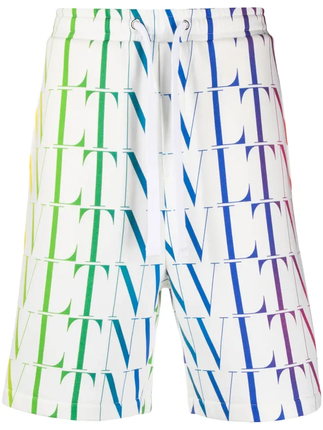 Valentino Garavani Valentino Garavani VLTN Times Bermuda shorts - Whiteの商品画像