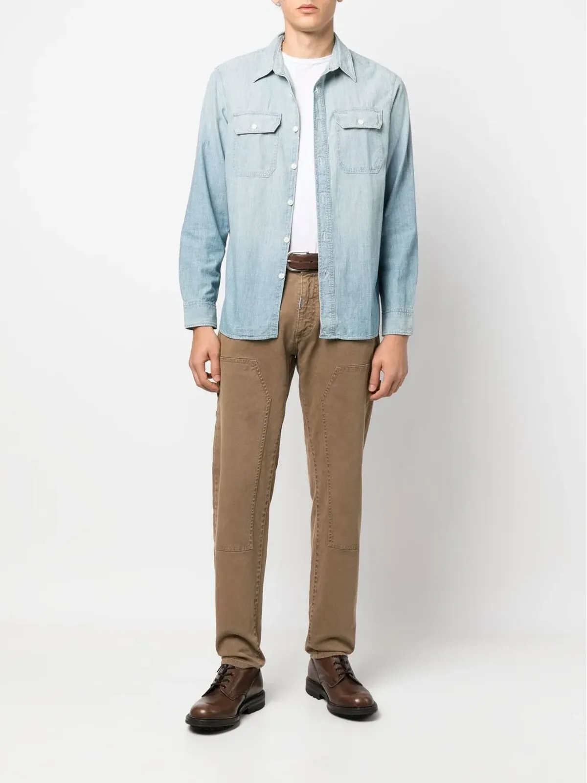 Ralph Lauren RRL Illinois WS長袖スポーツシャツ - ブルー - 画像2