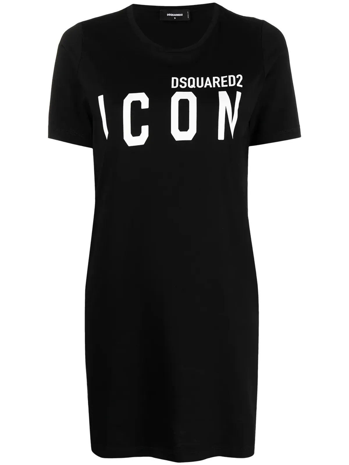 DSQUARED2 logo-print T-shirt dress - Black - 画像1