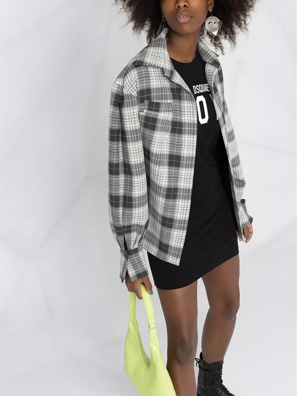 DSQUARED2 logo-print T-shirt dress - Black - 画像5