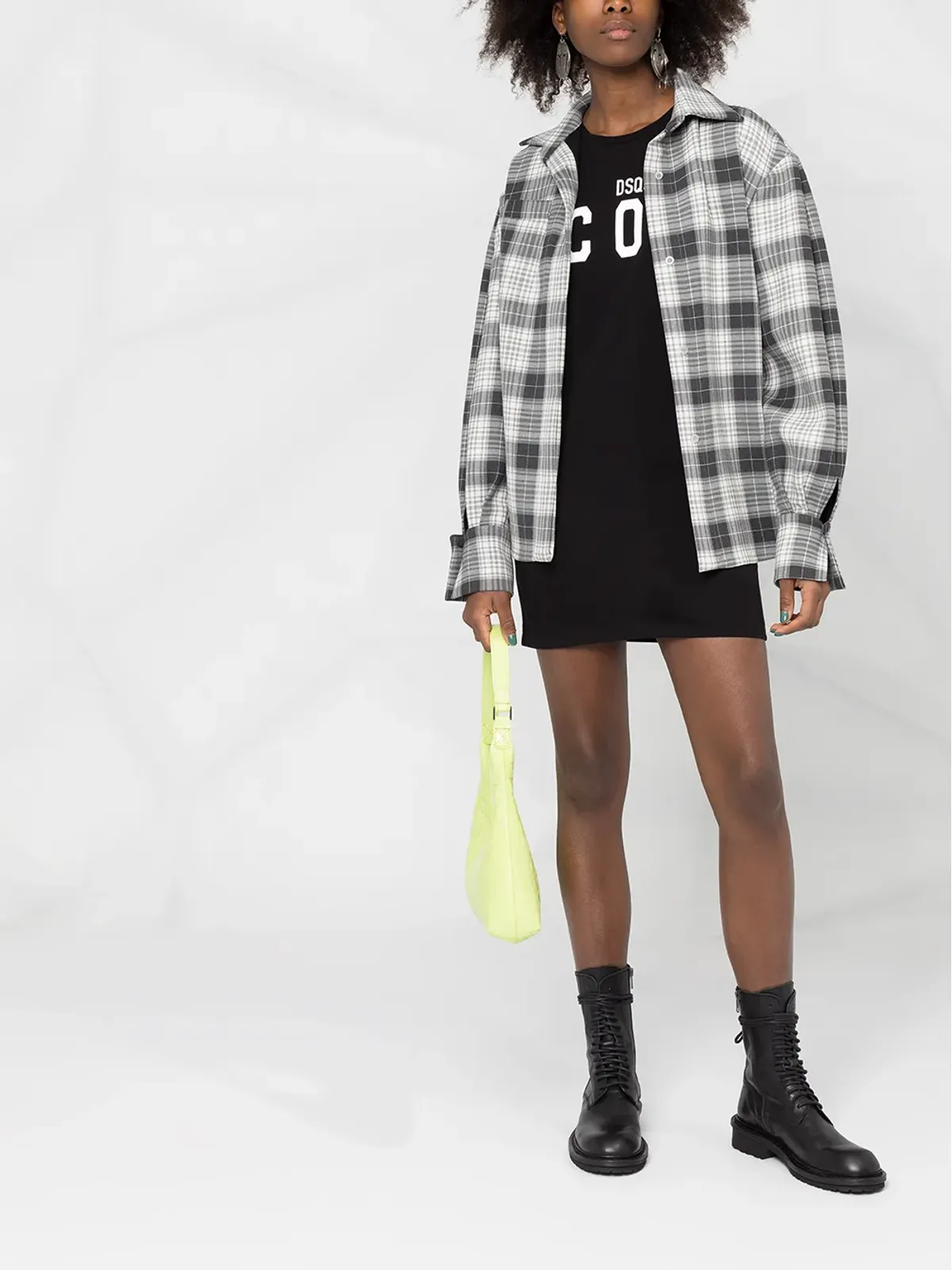 DSQUARED2 logo-print T-shirt dress - Black - 画像2