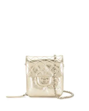 CHANEL ビンテージ ダイヤモンドキルト CC クロスボディバッグ - ゴールド - サムネイル1