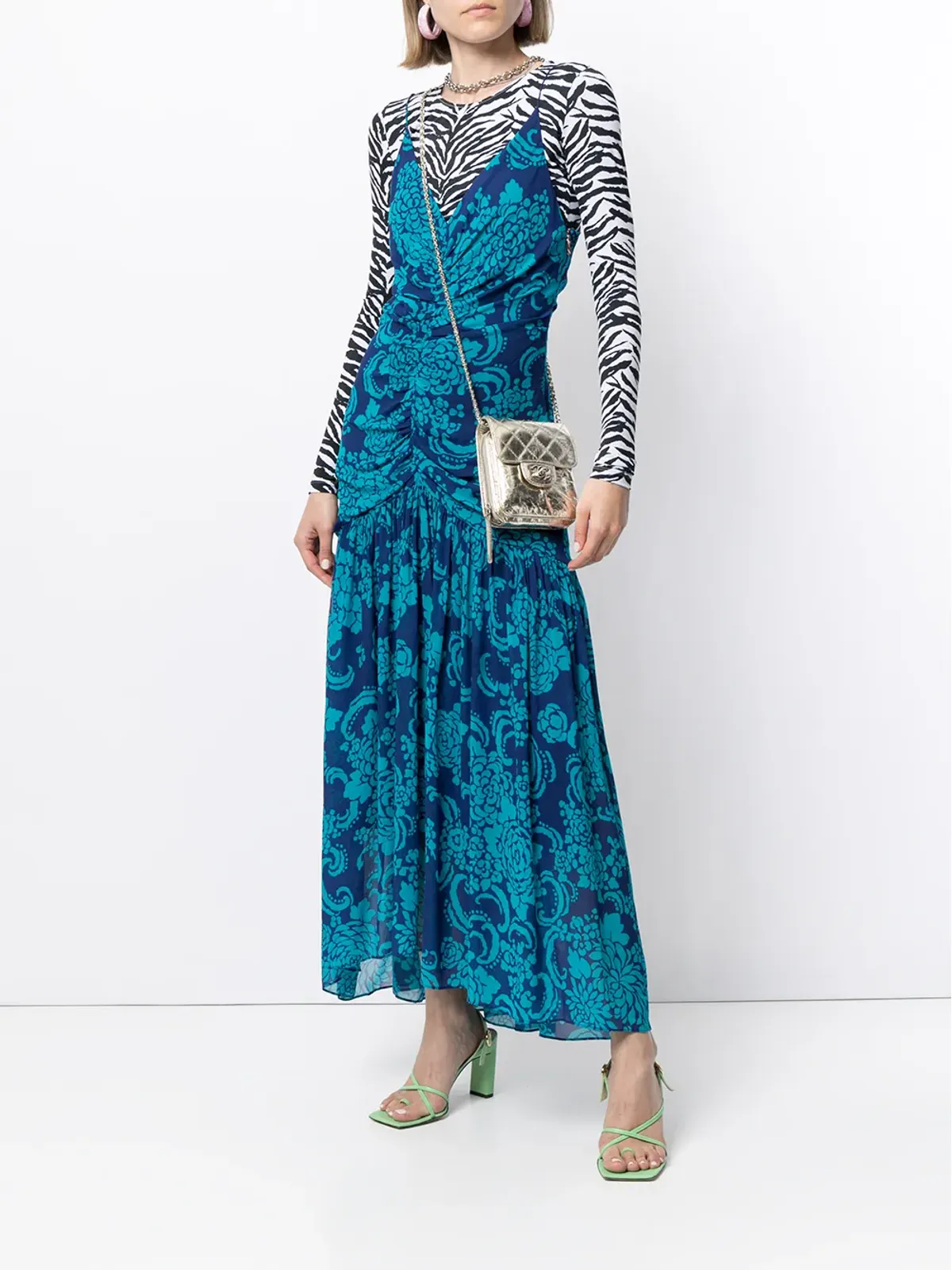 CHANEL ビンテージ ダイヤモンドキルト CC クロスボディバッグ - ゴールド - 画像2