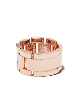 SHAY ローズゴールド 18K パーシャル パヴェ ジャーニーリンクリング - サムネイル3