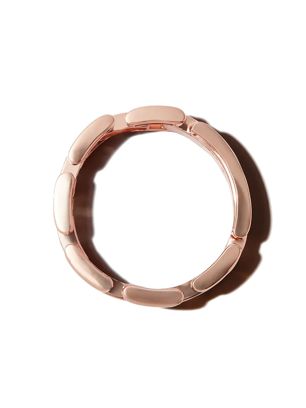 SHAY ローズゴールド 18K パーシャル パヴェ ジャーニーリンクリング - 画像4