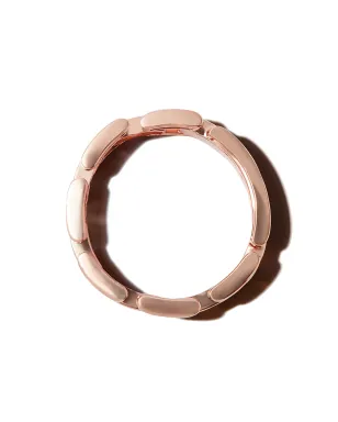 SHAY ローズゴールド 18K パーシャル パヴェ ジャーニーリンクリング - サムネイル4