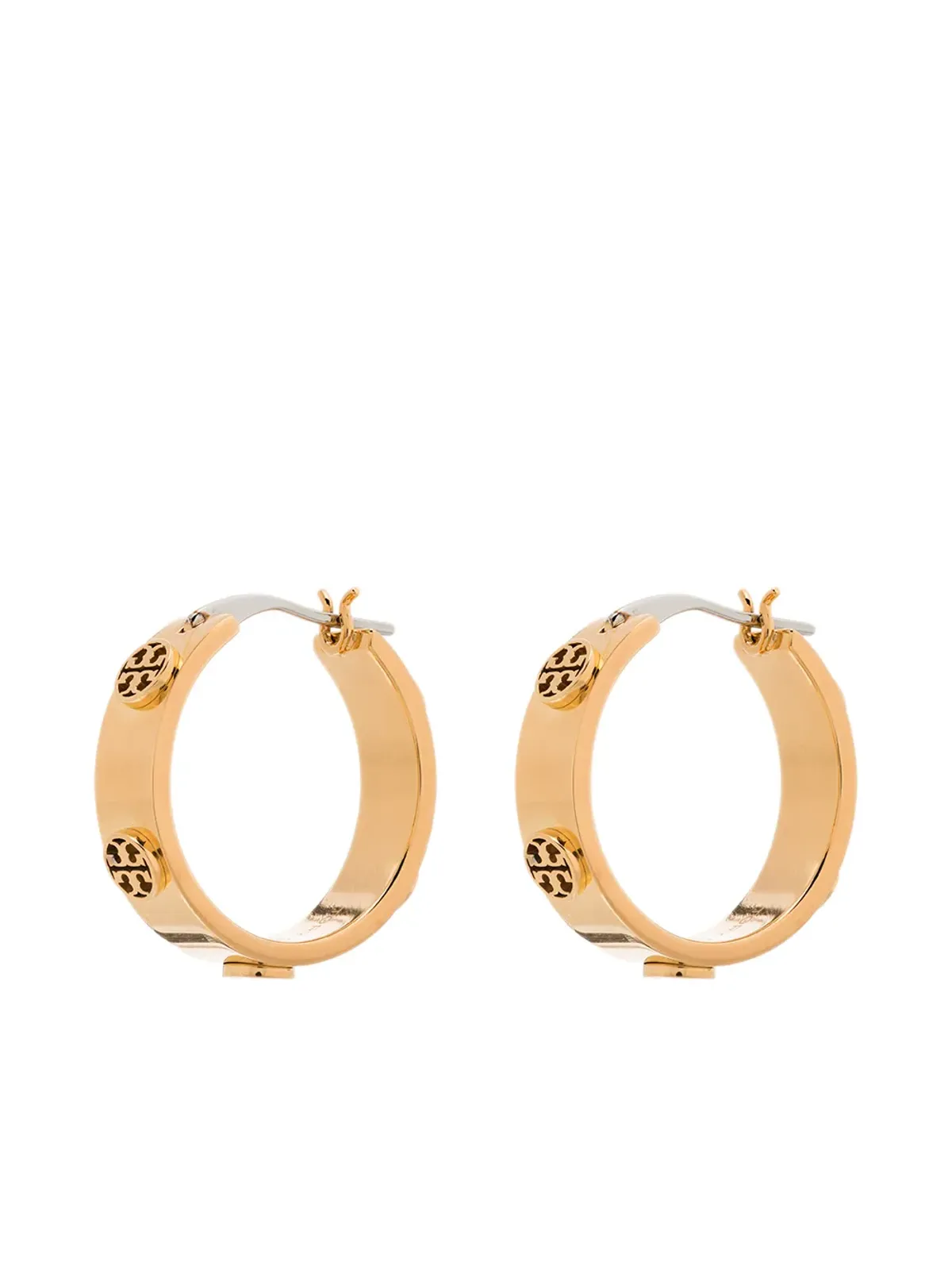 Tory Burch ミラー フープピアス - ゴールド - 画像1