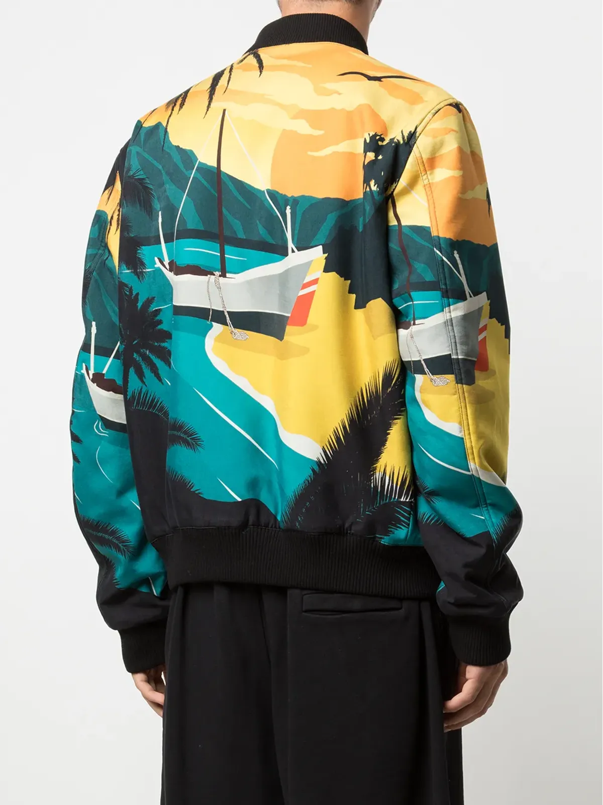 Balmain リバーシブル・トロピカルプリント ボンバージャケット - 画像4