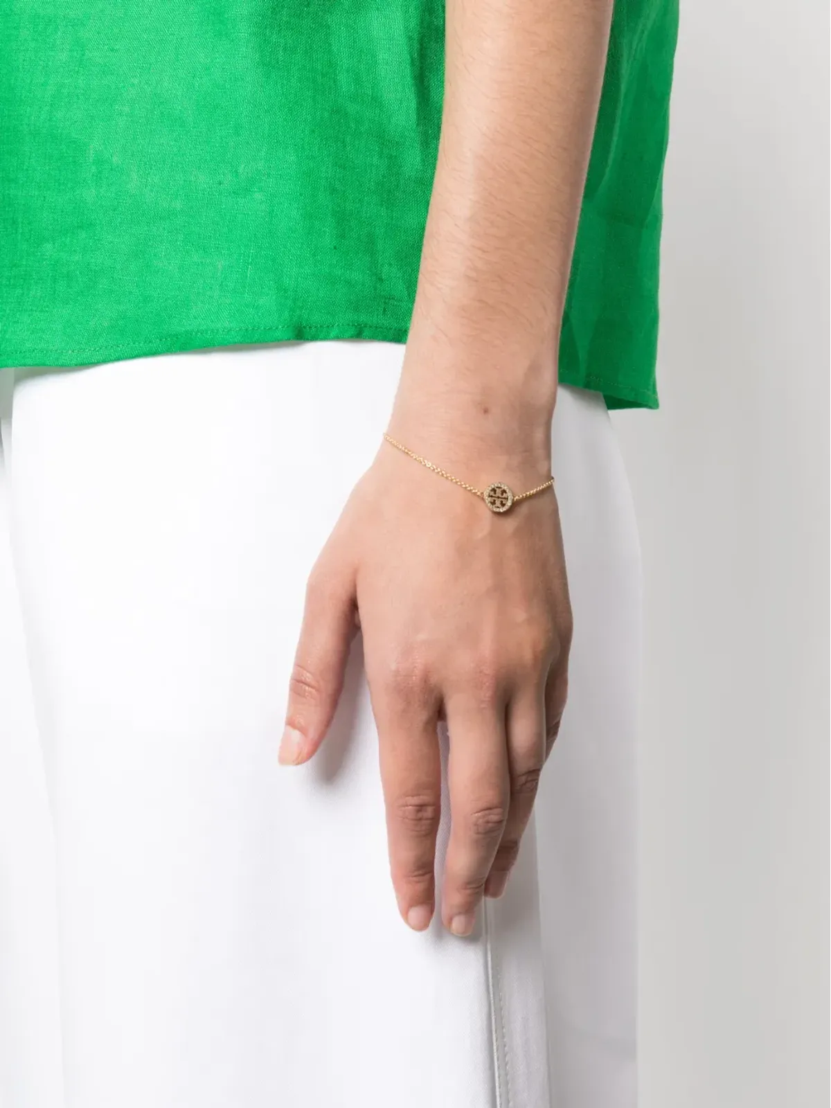 Tory Burch ミラー カットアウト ロゴ ブレスレット - Gold - 画像2