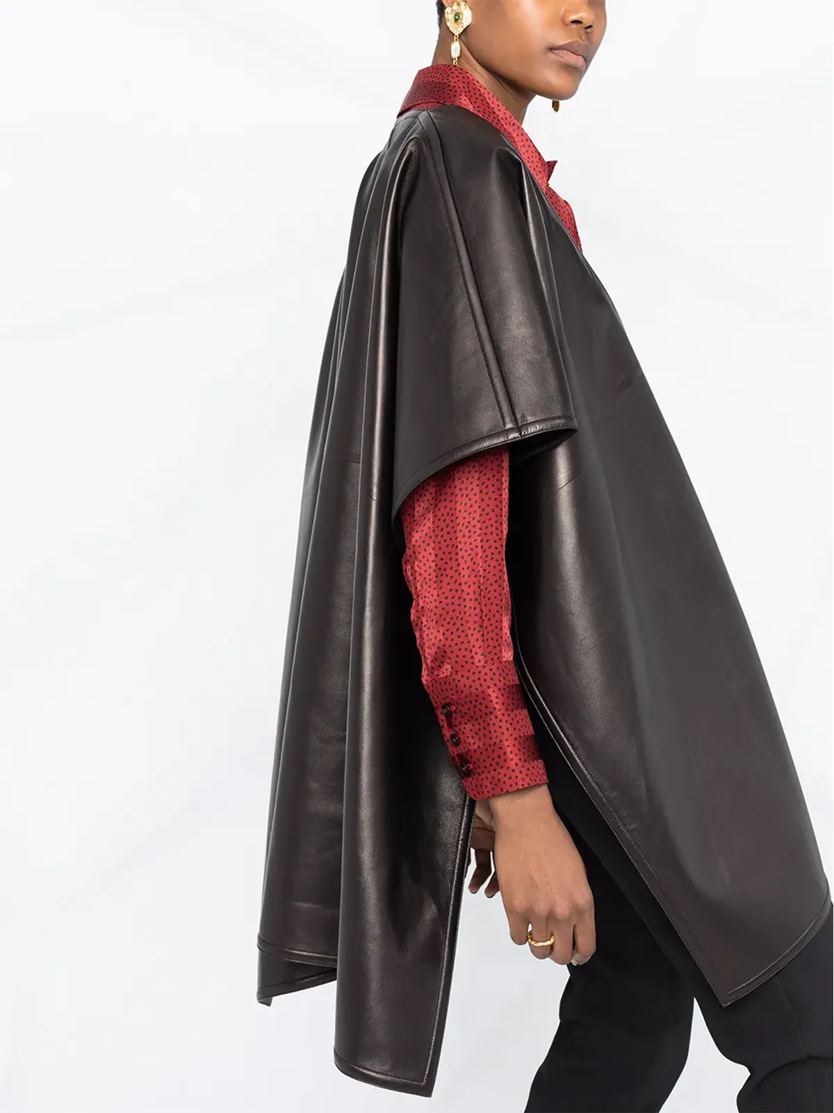 Valentino Garavani ドレープショートスリーブケープ - 画像5