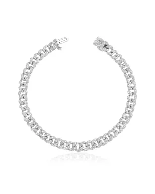 SHAY 18Kホワイトゴールド pavé ダイヤモンド チェーンリンク ブレスレット - Silver - サムネイル1