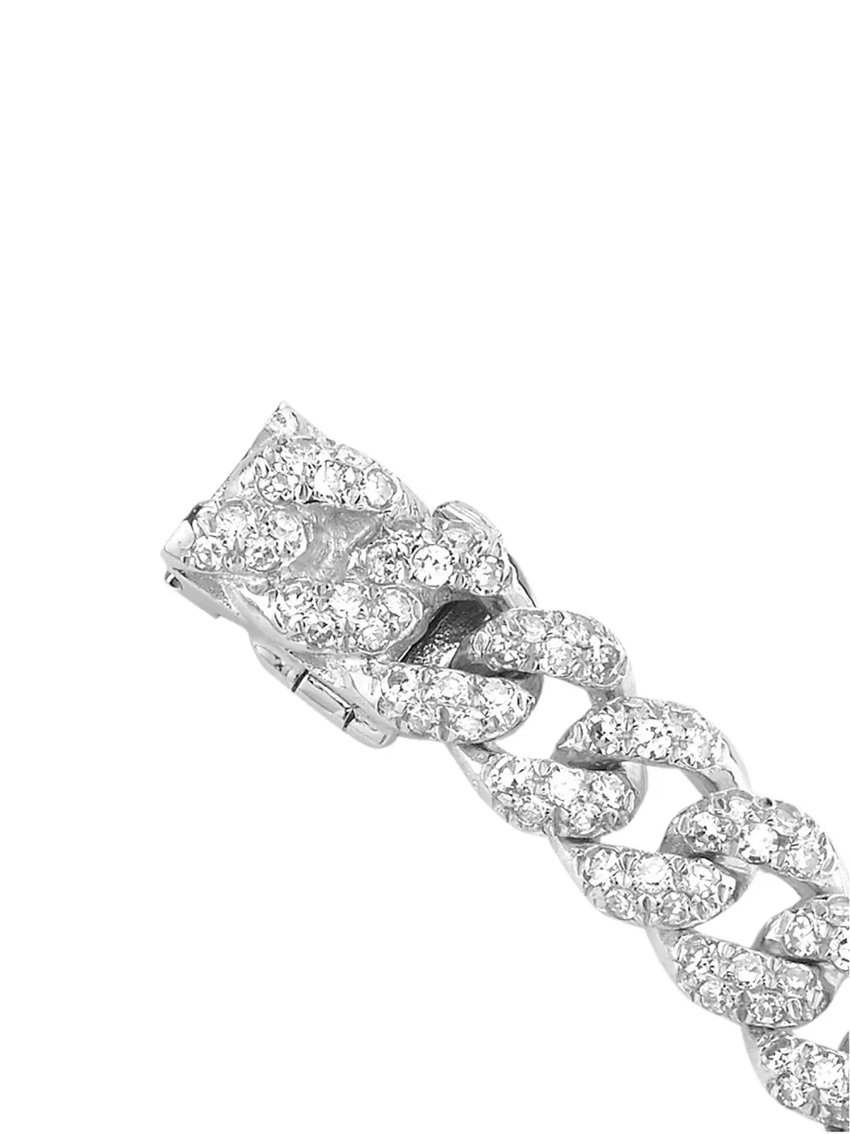 SHAY 18Kホワイトゴールド pavé ダイヤモンド チェーンリンク ブレスレット - Silver - 画像2