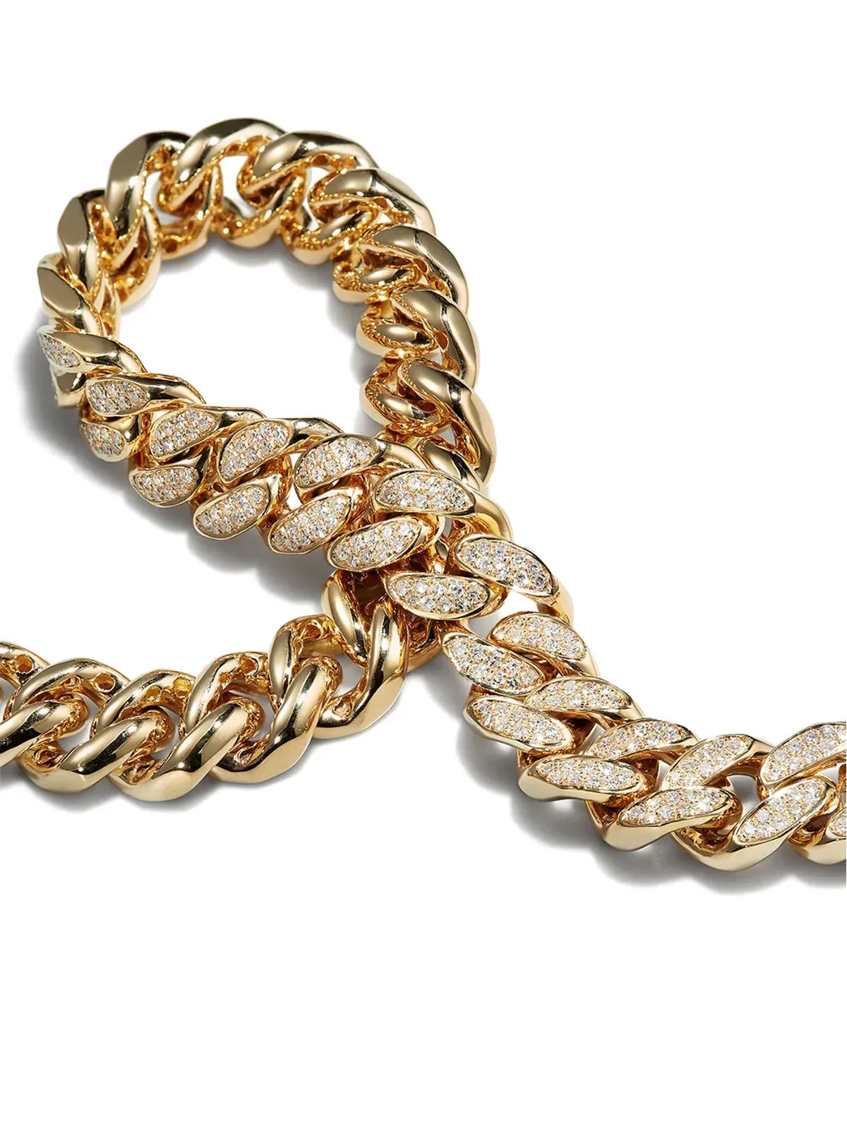 SHAY 18K イエローゴールド ダイヤモンド フラット エッセンシャルリンク ブレスレット - 画像3