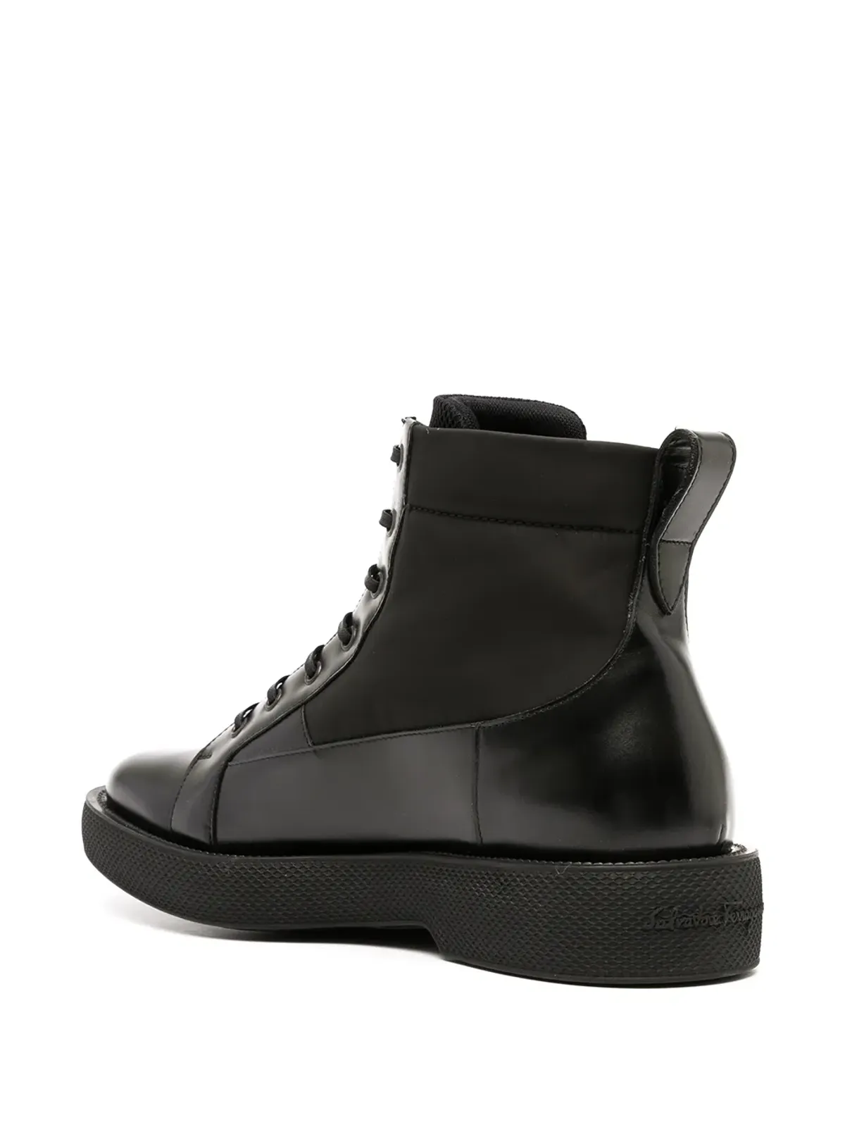 Ferragamo ポール レースアップ バイカーブーツ - 画像3
